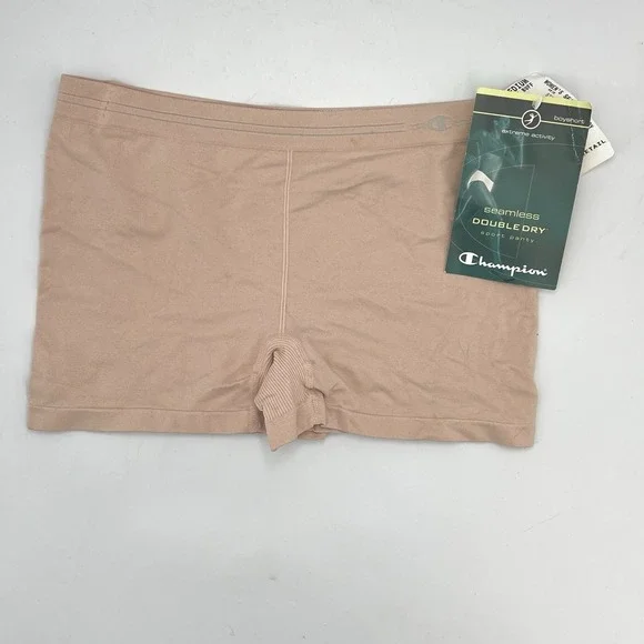 CHAMPION Seamless DoubleDry Boyshort Sport Panty NEW Womens Sz M - Picture 1 of 5